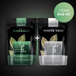 White Vein + Emerald (100g + 100g)